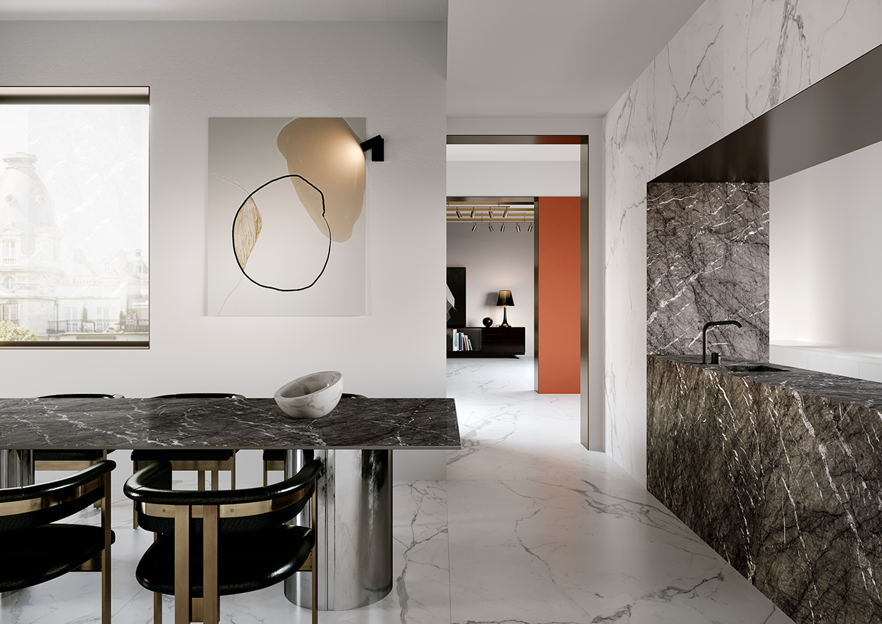 Marazzi Grigio Carnico — keraamika töötasapind
