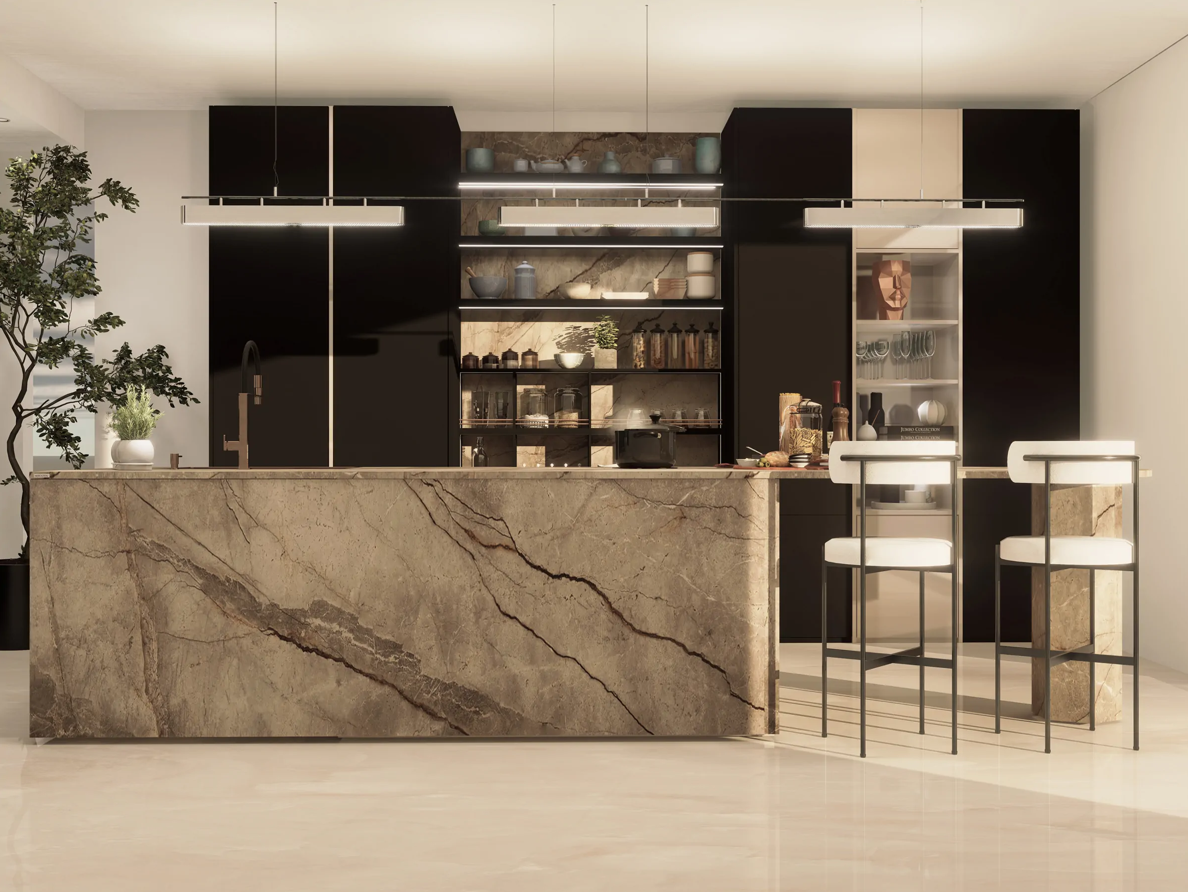 Marazzi Silver Root Satin — keraamika töötasapind