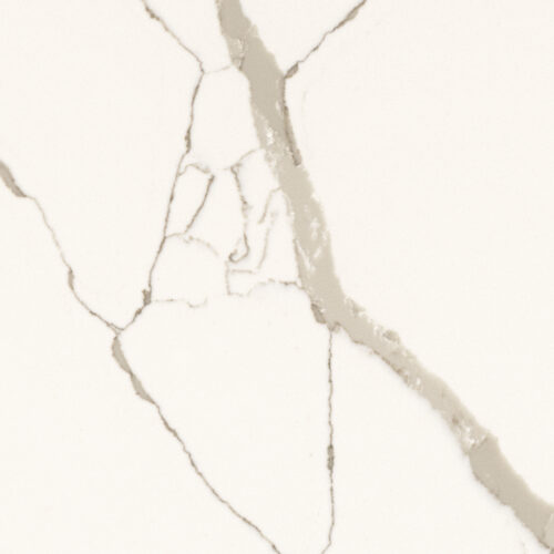 Technistone Crystal Calacatta Silva — kvartsist töötasapind, poleeritud pind